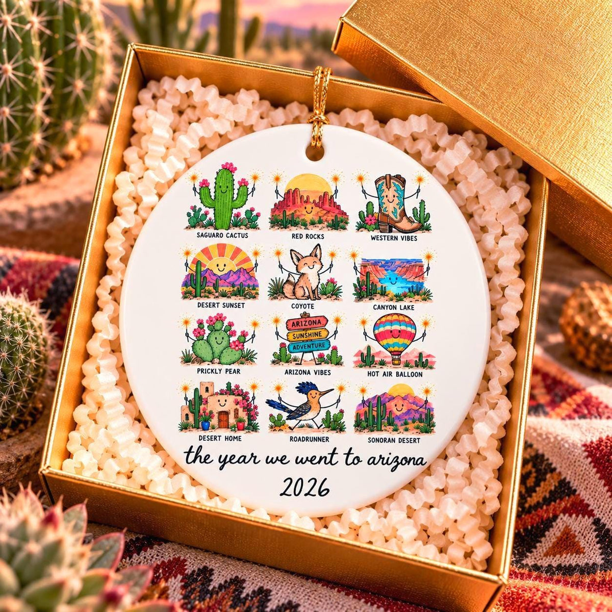 Personalized Arizona Trip Ceramic Ornament photo 1