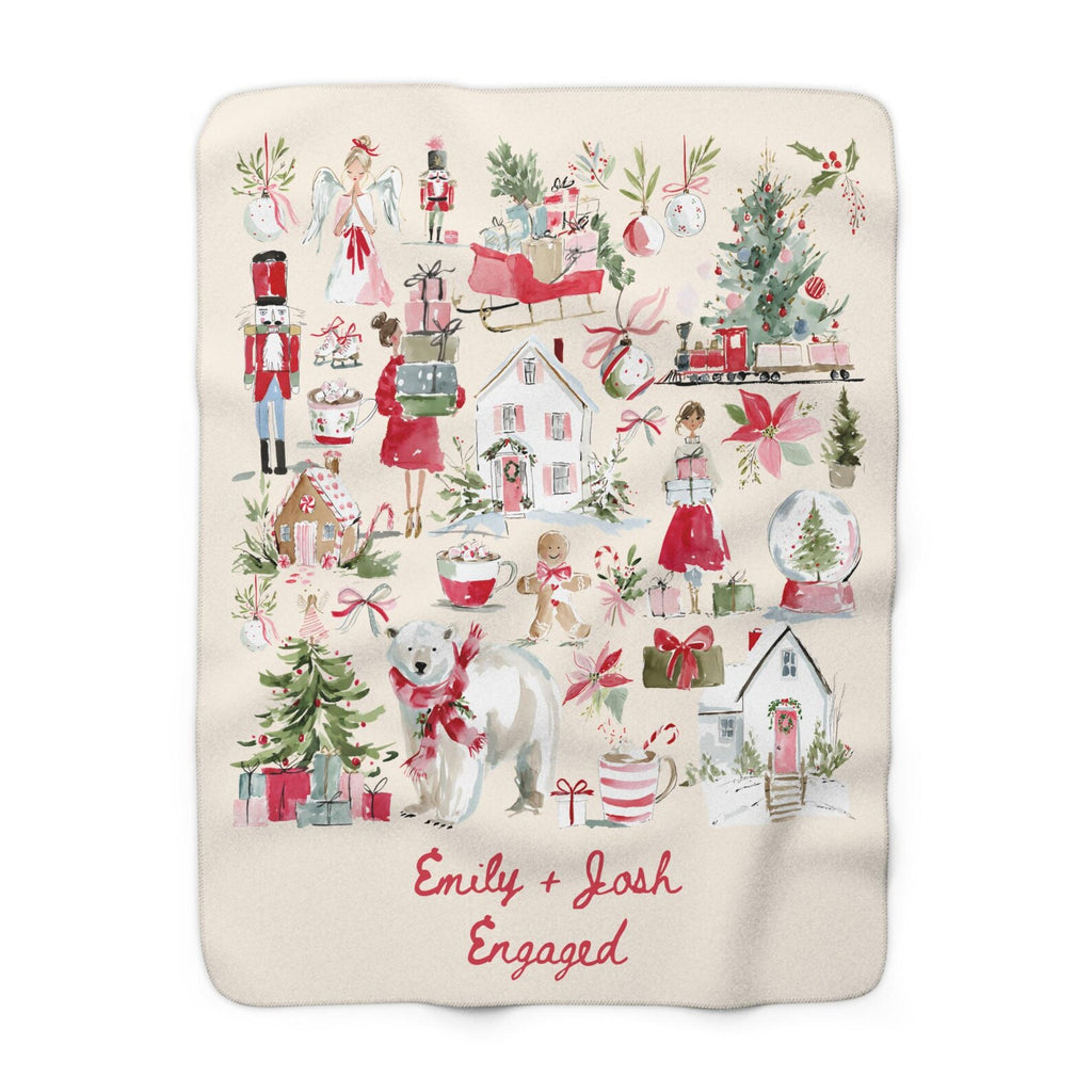 Personalized Christmas Sherpa Blanket Etsy photo 4