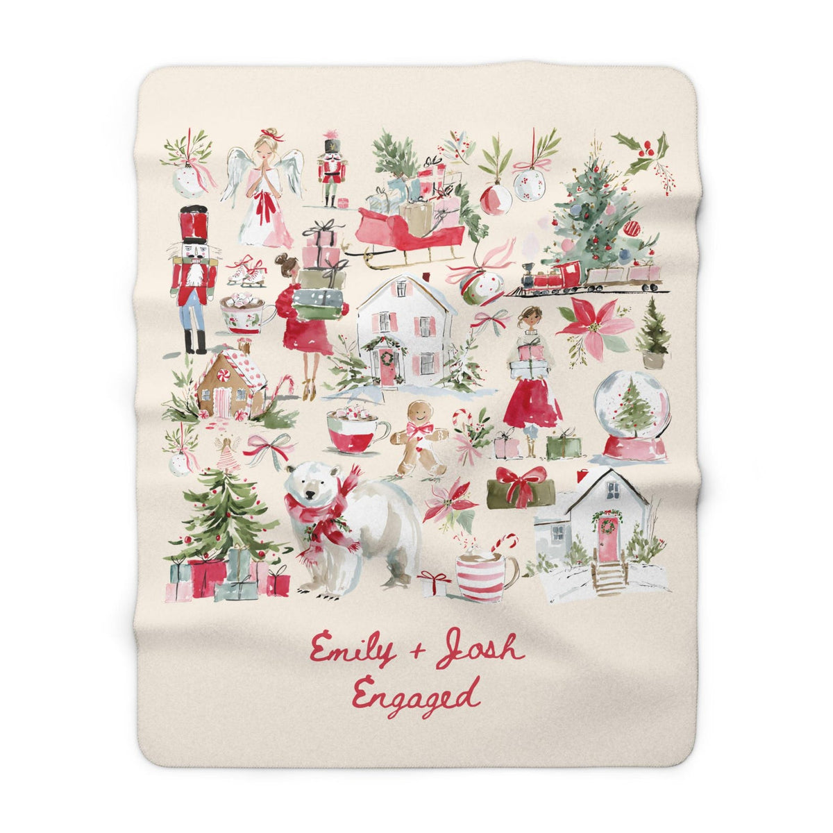 Personalized Christmas Sherpa Blanket Etsy photo 5