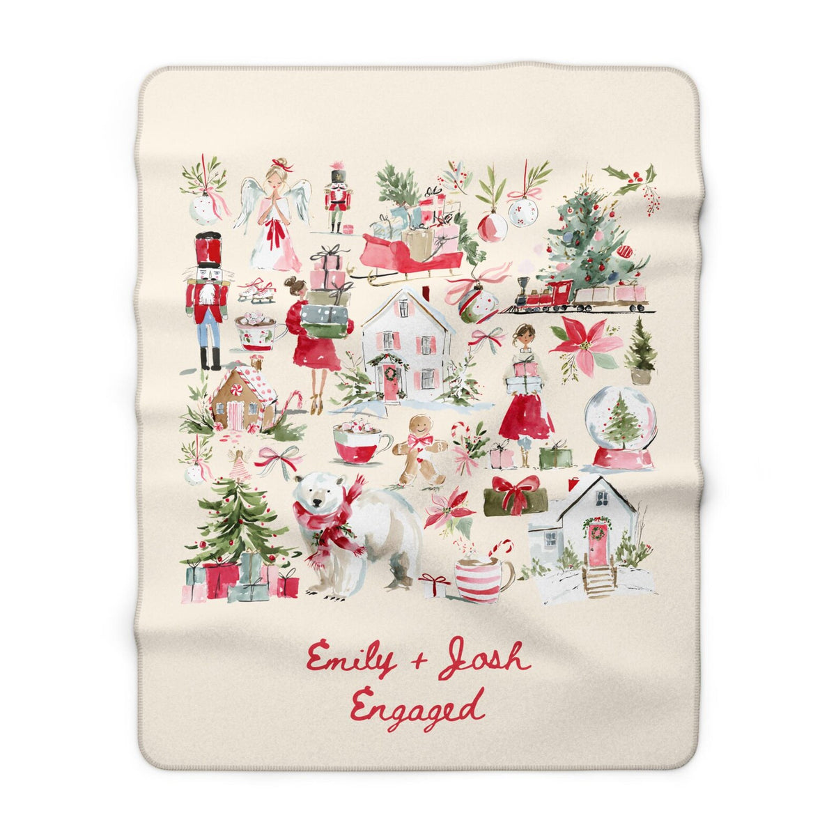 Personalized Christmas Sherpa Blanket Etsy photo 6