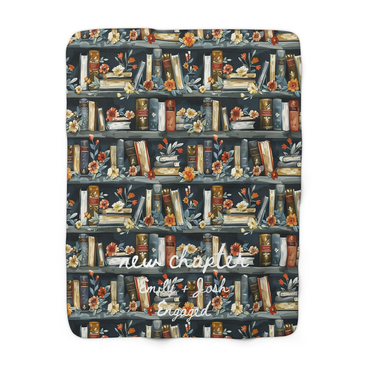 Personalized Book Lover Sherpa Blanket Etsy photo 4
