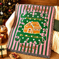 Personalized Gingerbread Christmas Woven Blanket Etsy photo 1