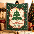 Personalized Christmas Tree Woven Blanket Etsy photo 1