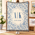 Blue Floral Monogram photo 1