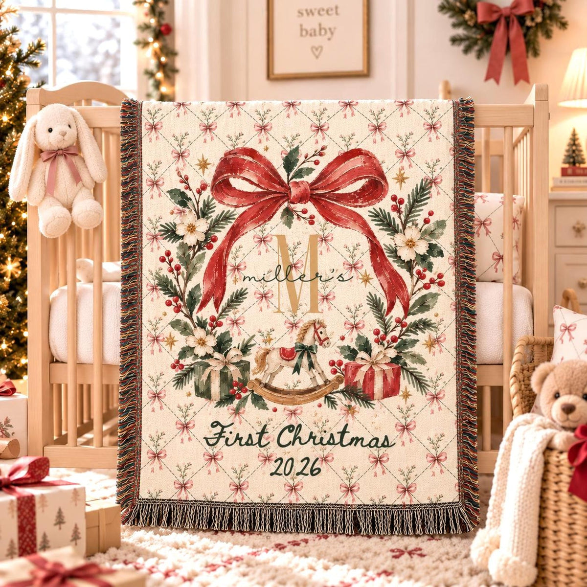 Personalized Family Woven Blanket Etsy photo 1