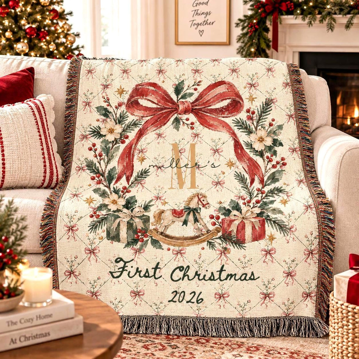 Personalized Family Woven Blanket Etsy photo 2