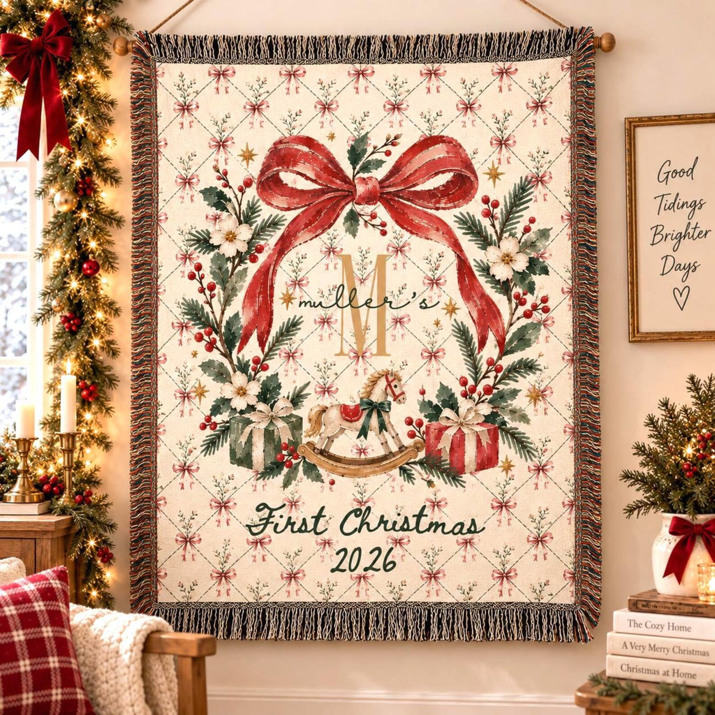 Personalized Family Woven Blanket Etsy photo 3