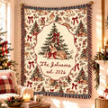 Personalized Christmas Deer Woven Blanket Etsy photo 1