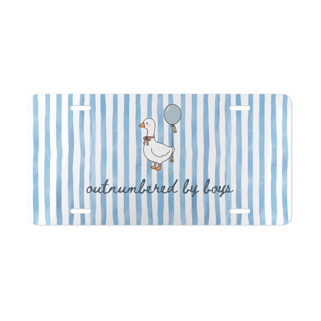 Personalized Outnumbered by Boys Goose Vanity Plate Etsy photo 2