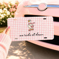 Personalized Pink Gingham Goose Vanity Plate Etsy photo 1