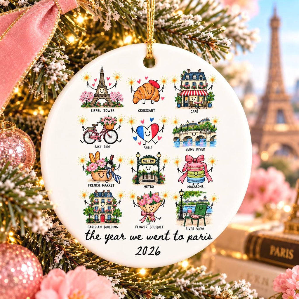 Personalized Paris Trip Ceramic Ornament Etsy photo 2