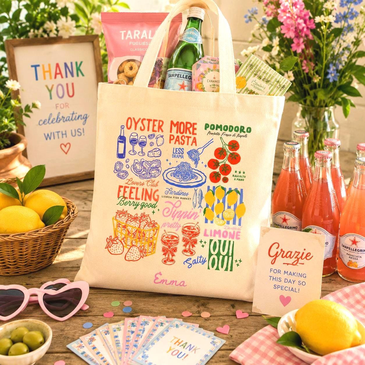 Personalized Oyster & Tomato Tote Bag Etsy photo 2
