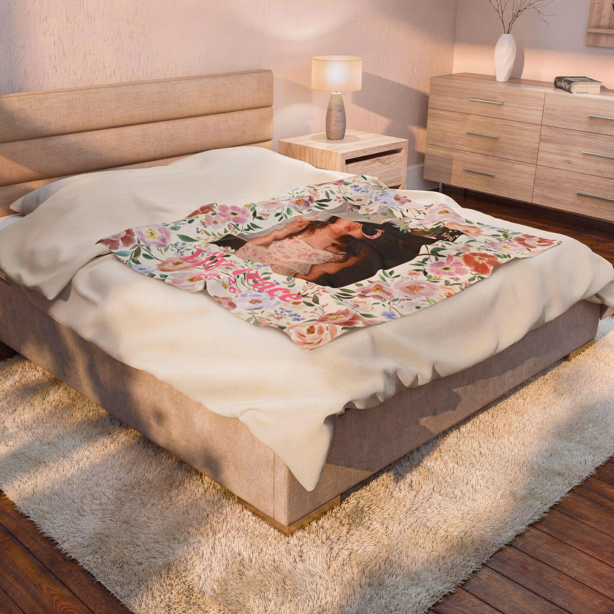 Personalized Photo Velveteen Plush Blanket Etsy photo 5