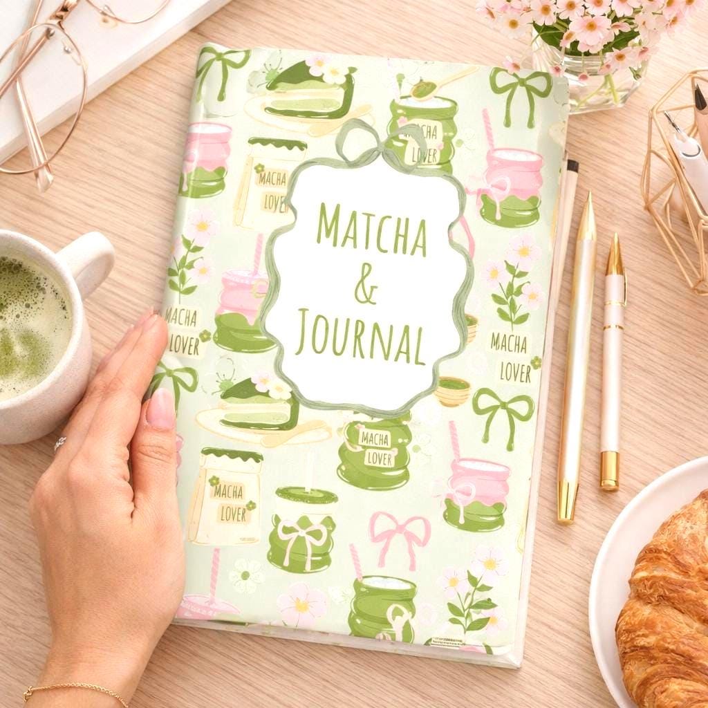 Personalized Matcha Journal selected Etsy photo 1