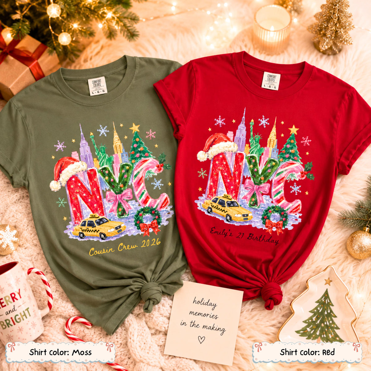 Personalized NYC Christmas Trip Shirt Etsy photo 1