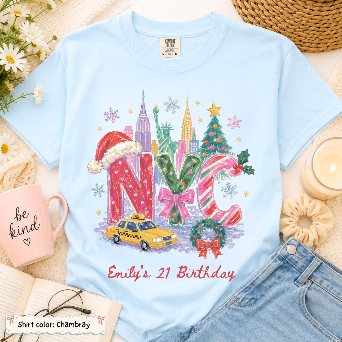 Personalized NYC Christmas Trip Shirt Etsy photo 3