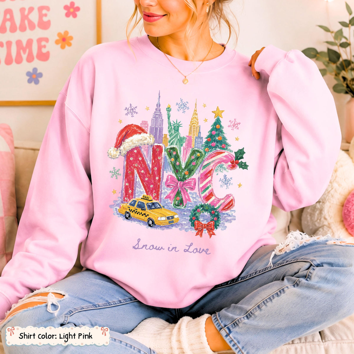 Personalized NYC Skyline Christmas Sweatshirt Etsy photo 6