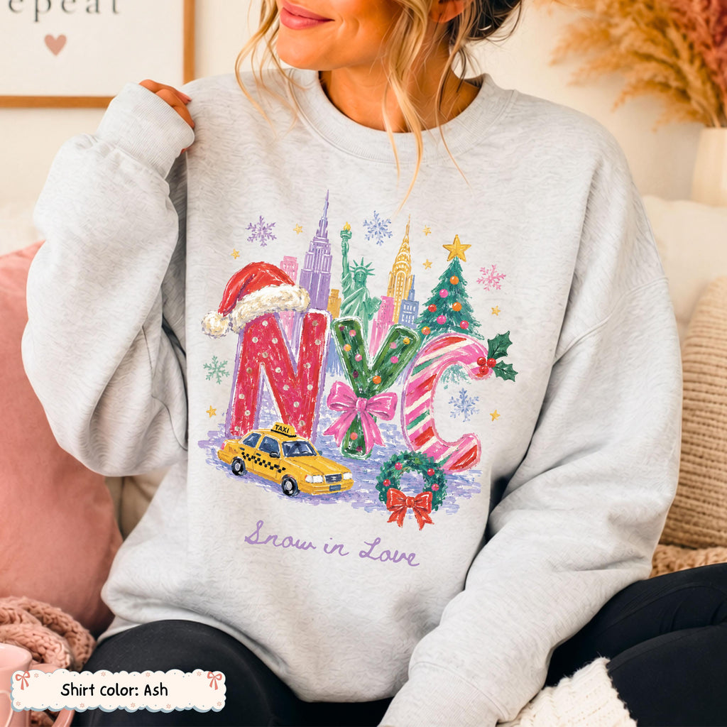 Personalized NYC Skyline Christmas Sweatshirt Etsy photo 8