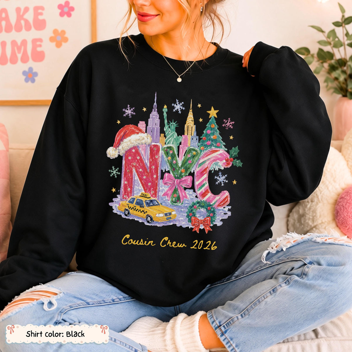 Personalized NYC Skyline Christmas Sweatshirt Etsy photo 9