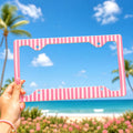 Pink Stripe License Plate Frame Etsy photo 1