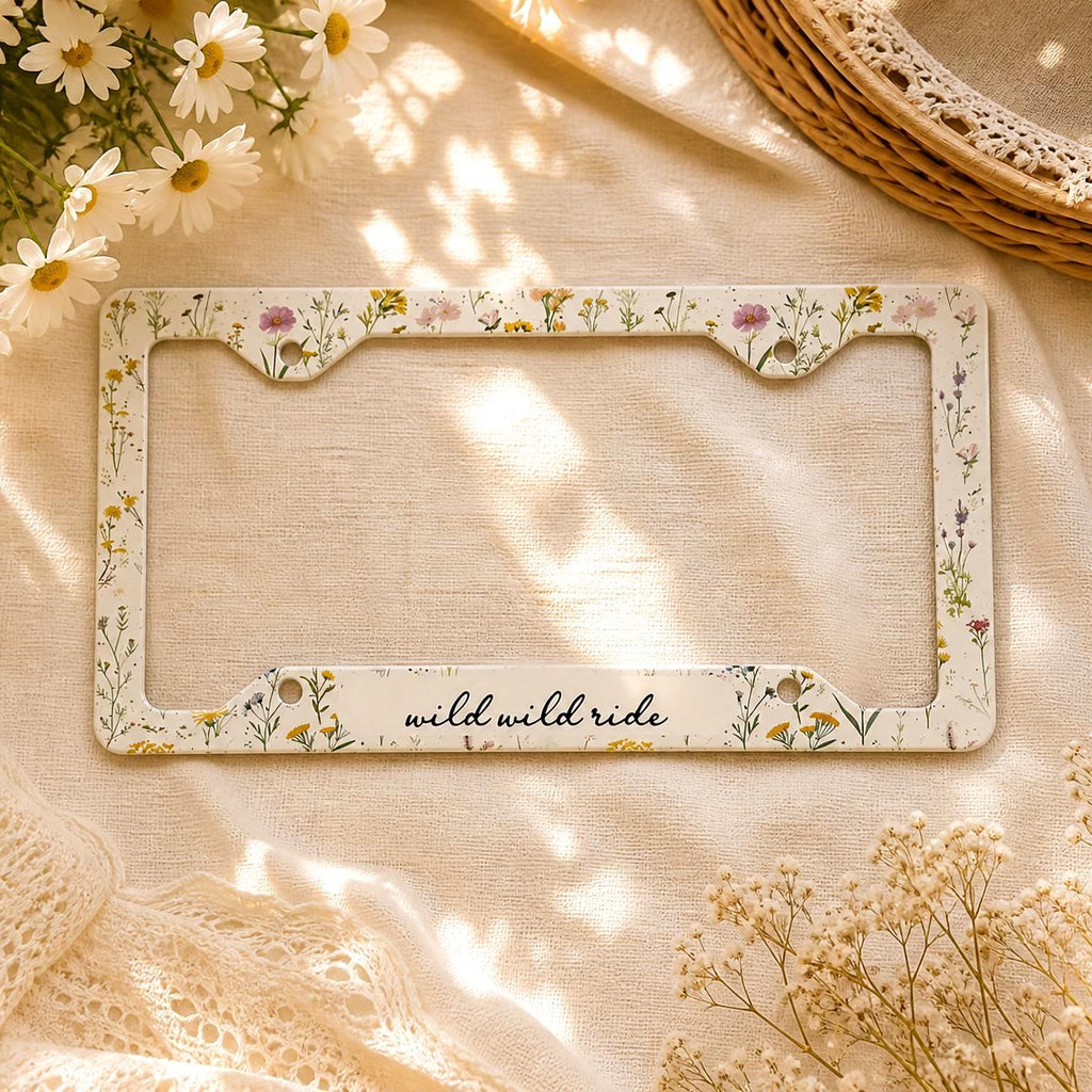 Personalized Wildflower License Plate Frame Etsy photo 2