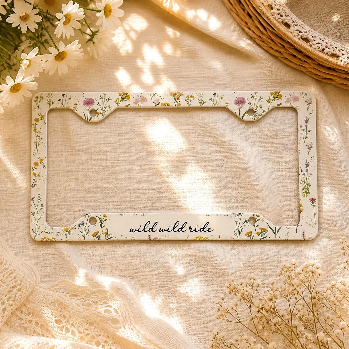 Personalized Wildflower License Plate Frame Etsy photo 2
