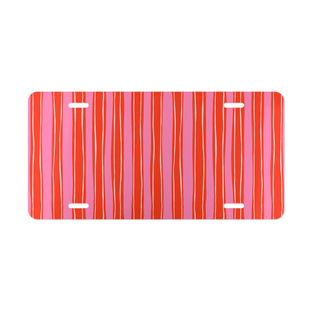 Pink & Red Stripe Vanity Plate Etsy photo 2