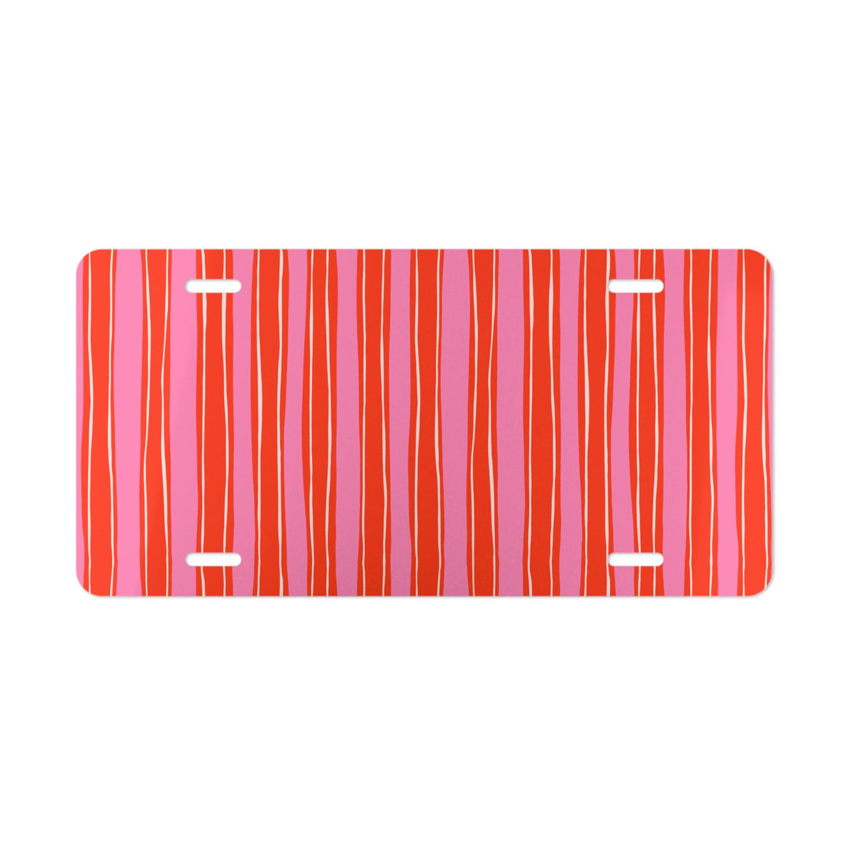Pink & Red Stripe Vanity Plate Etsy photo 2