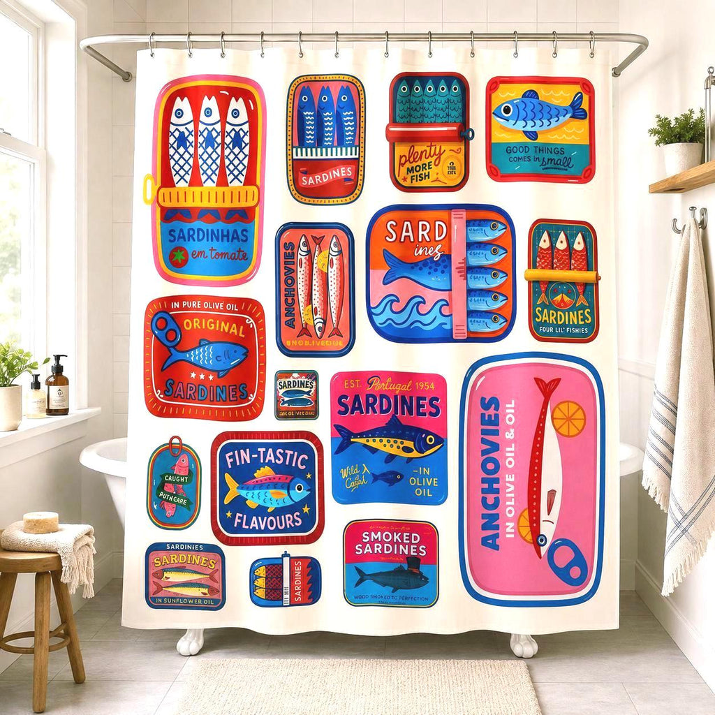 Sardine Shower Curtain Etsy photo 1