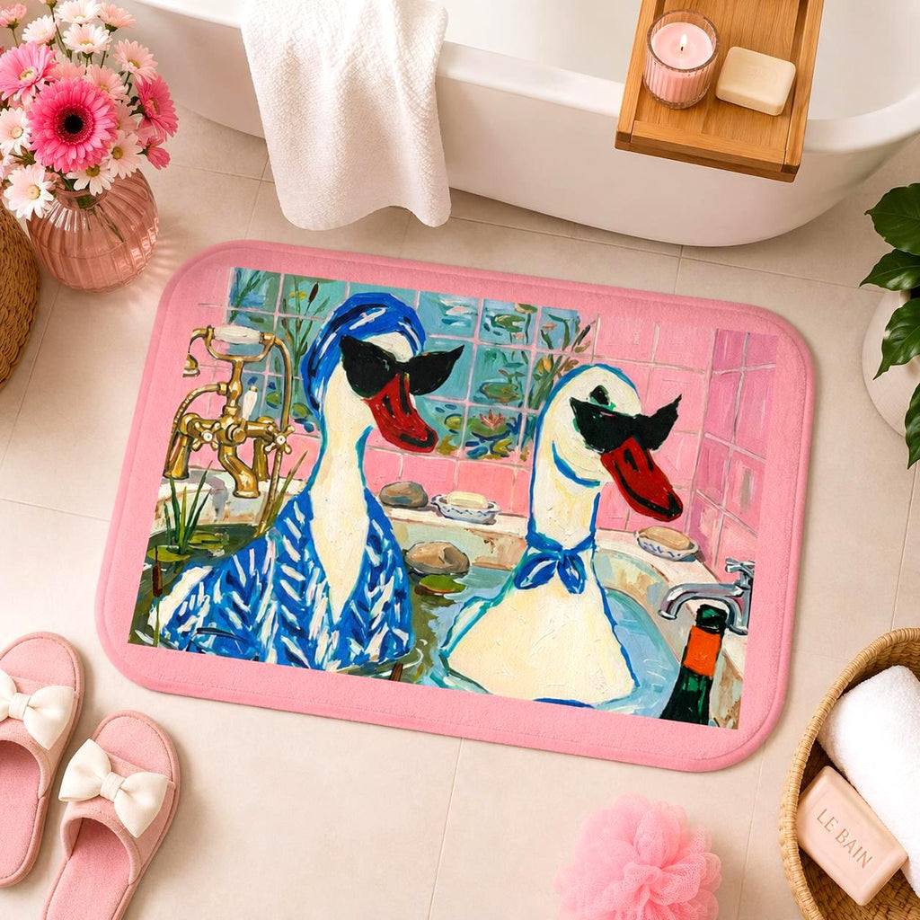 Pink Goose Bath Mat Etsy photo 1