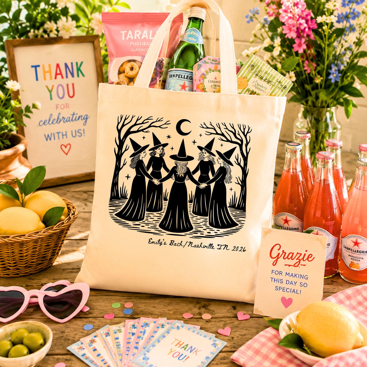 Personalized Witch Girls Trip Tote Bag Etsy photo 2