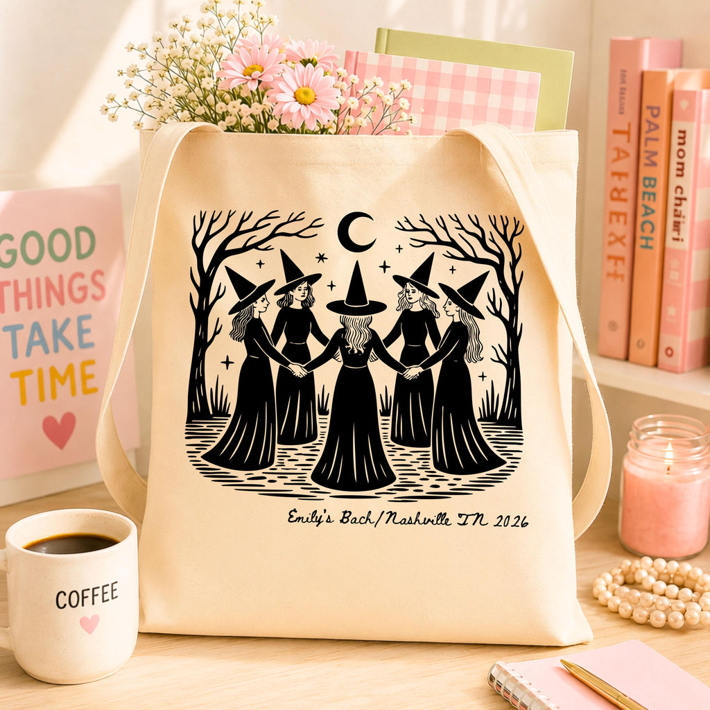 Personalized Witch Girls Trip Tote Bag Etsy photo 4
