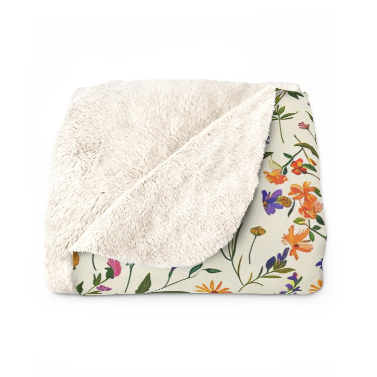 Personalized Wildflower Sherpa Blanket Etsy photo 4