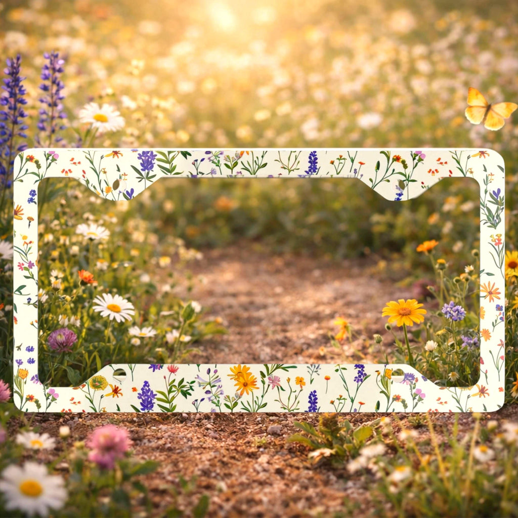 Wildflower License Plate Frame Etsy photo 3