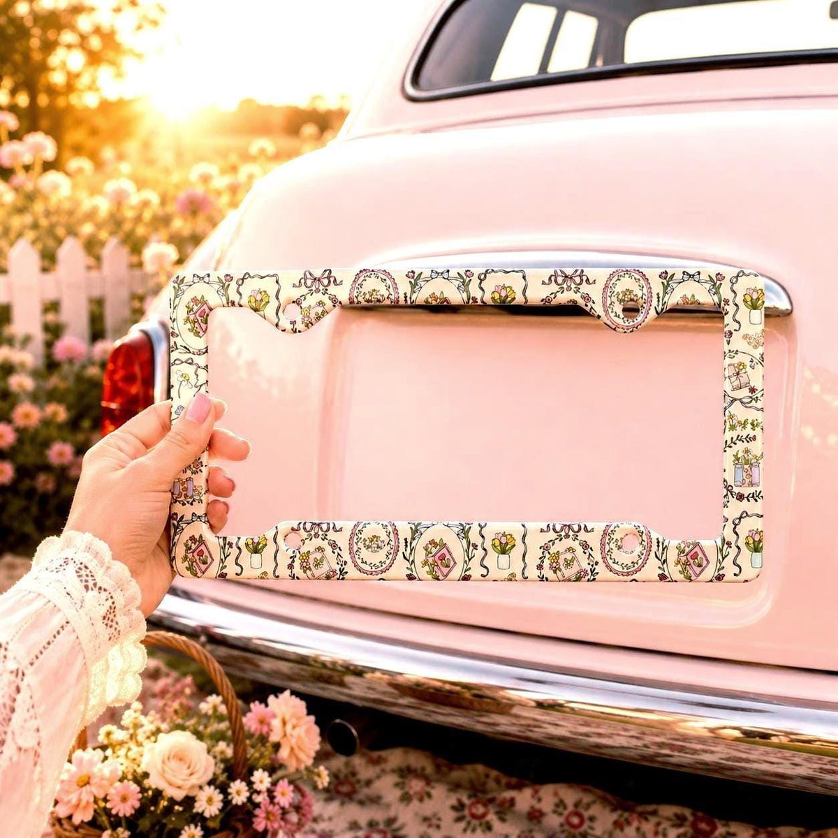 Spring Garden Book License Plate Frame Etsy photo 1