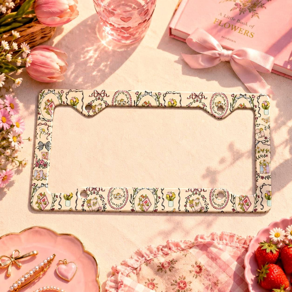Spring Garden Book License Plate Frame Etsy photo 2