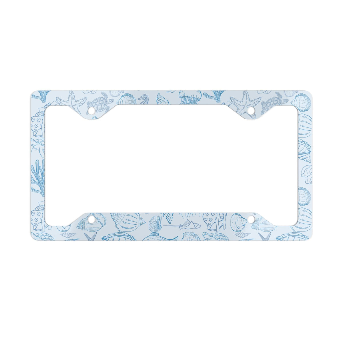 Seashell Line Art License Plate Frame Etsy photo 3