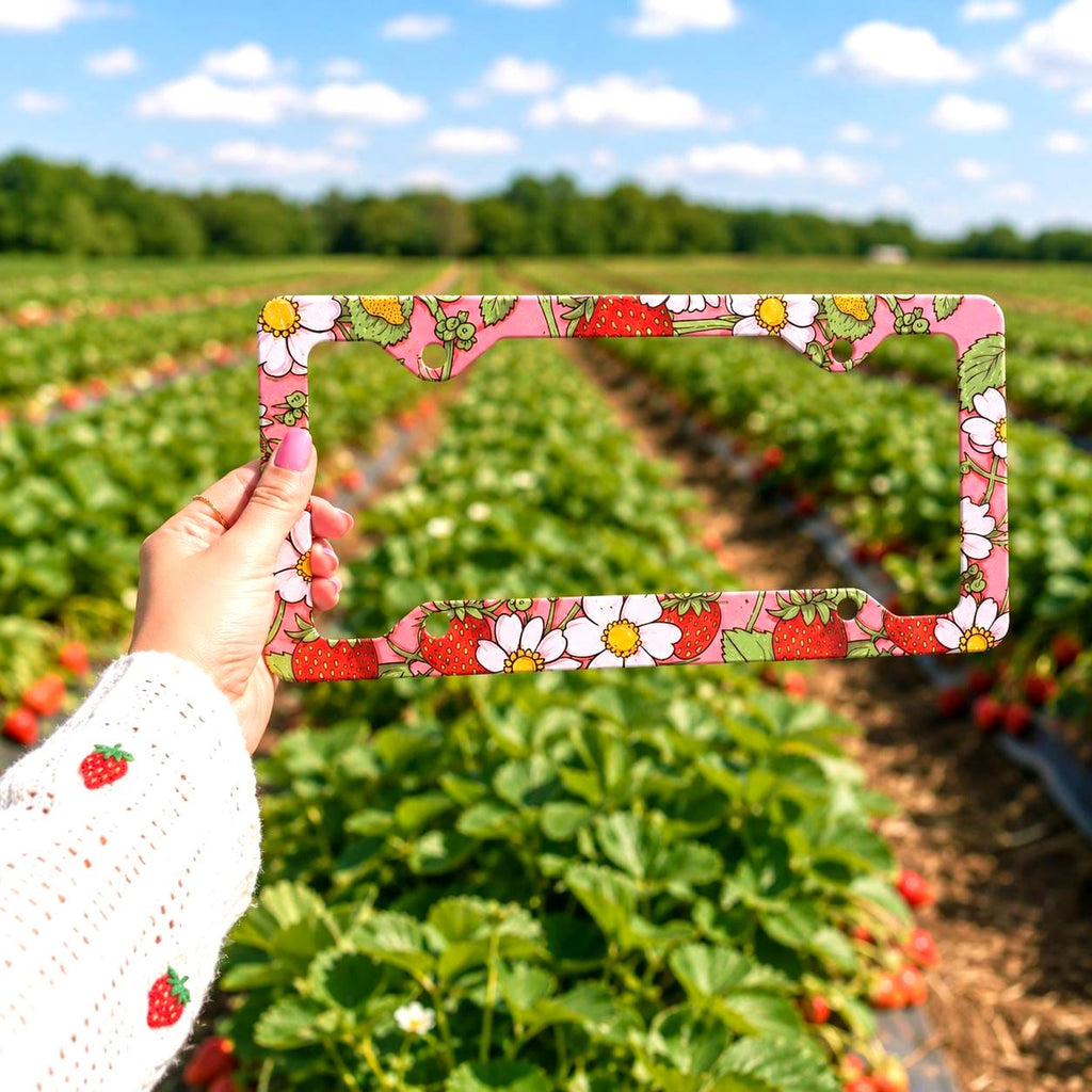 Strawberry License Plate Frame Etsy photo 1