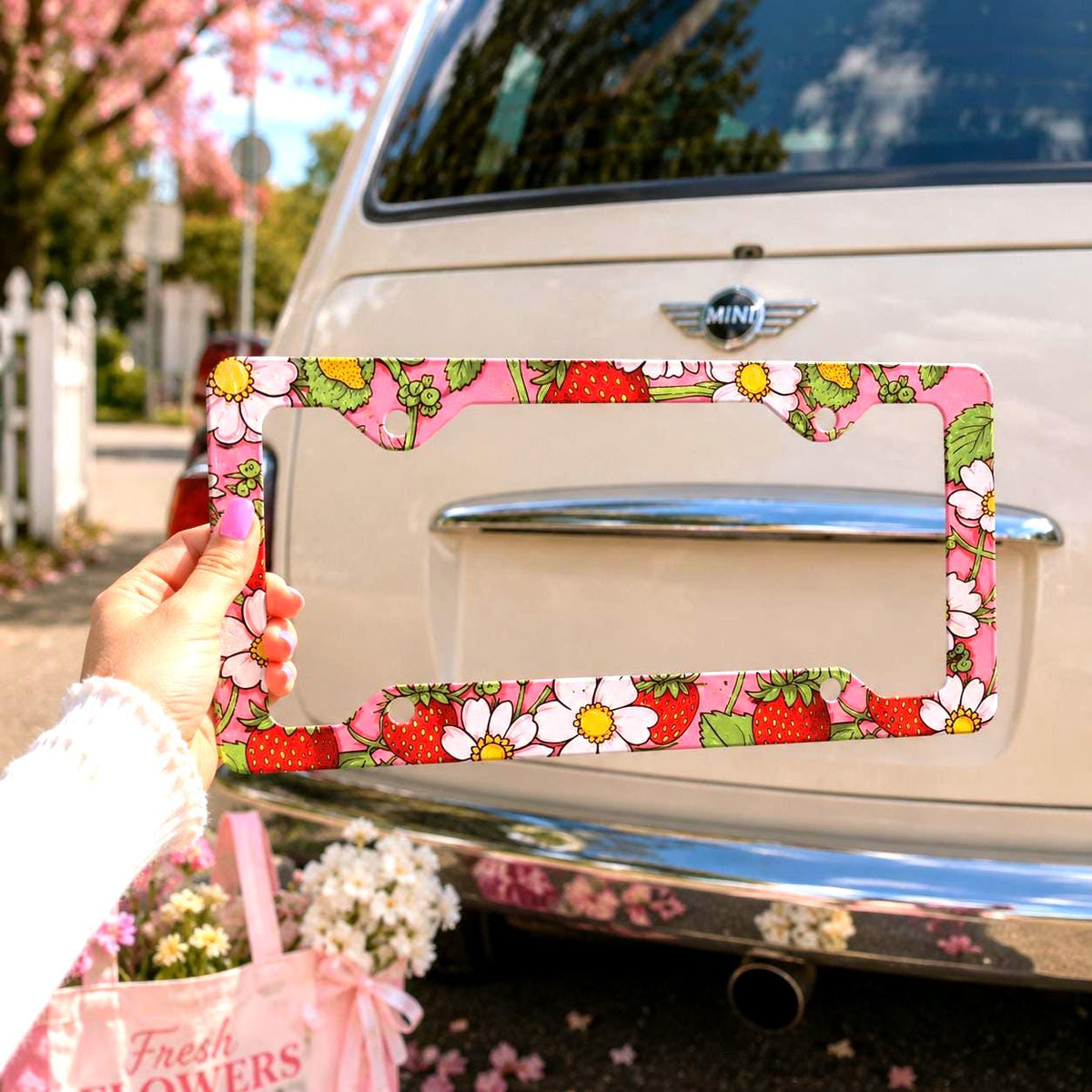 Strawberry License Plate Frame Etsy photo 2