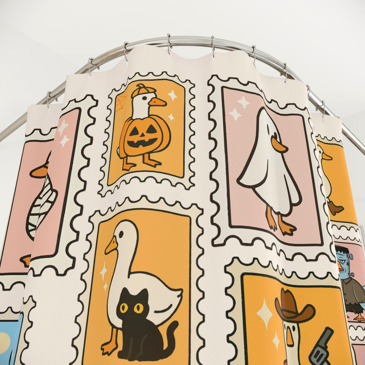 Spooky Monster Goose Shower Curtain Etsy photo 2