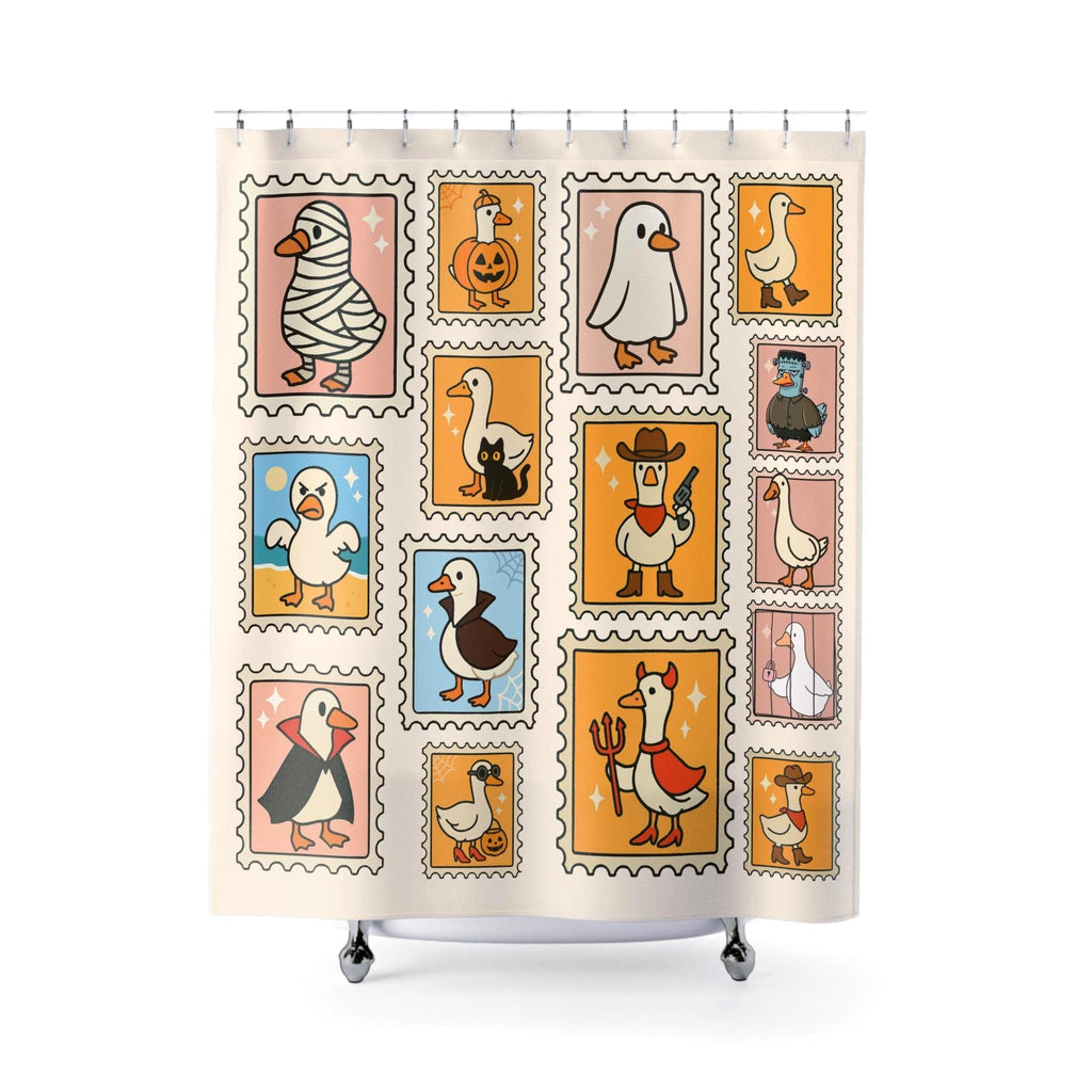 Spooky Monster Goose Shower Curtain Etsy photo 4