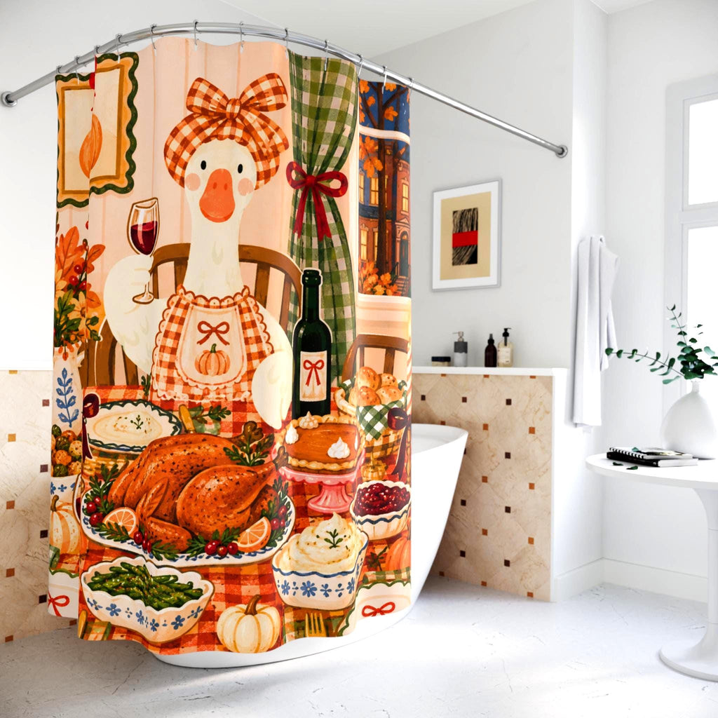 Thanksgiving Goose Shower Curtain Etsy photo 1