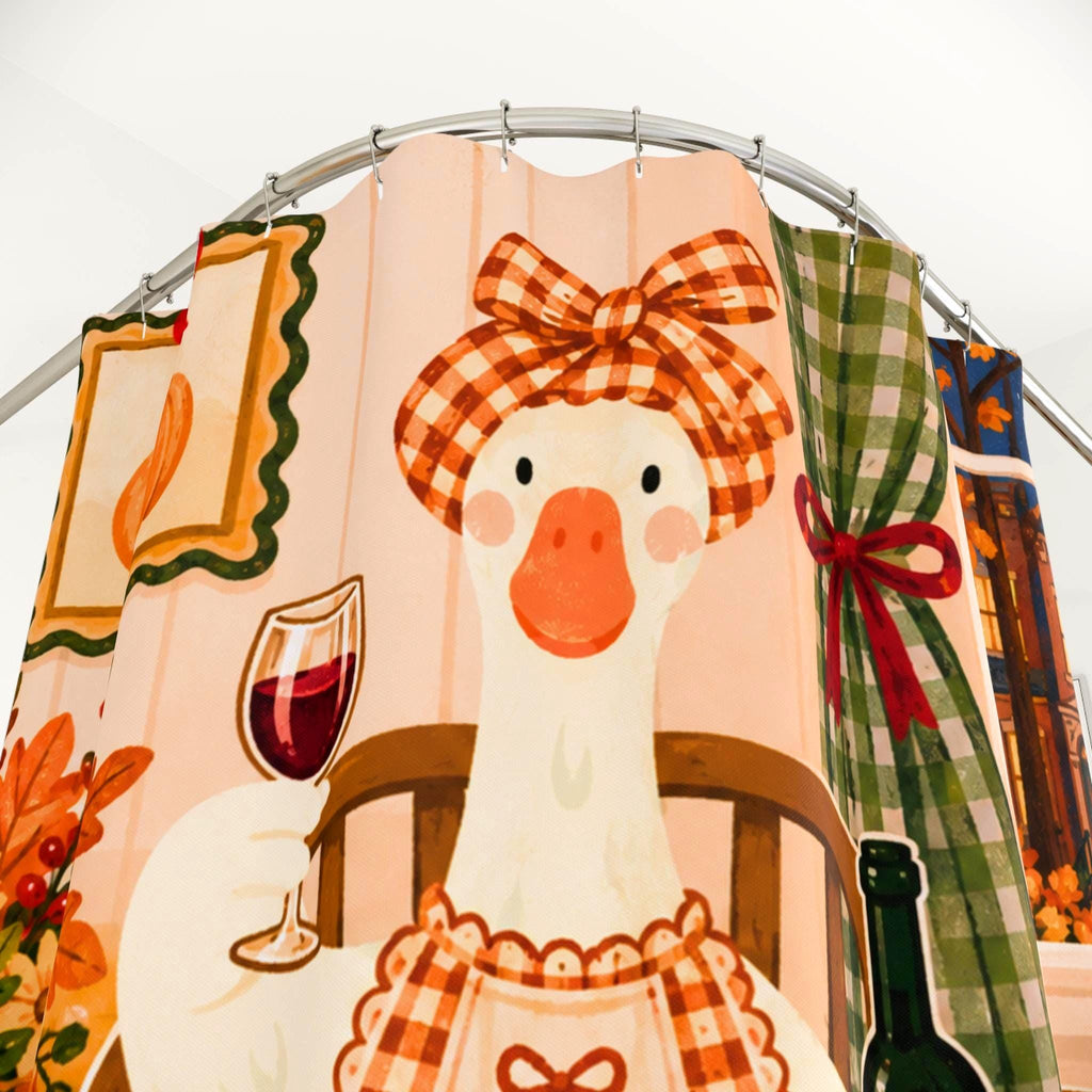 Thanksgiving Goose Shower Curtain Etsy photo 2