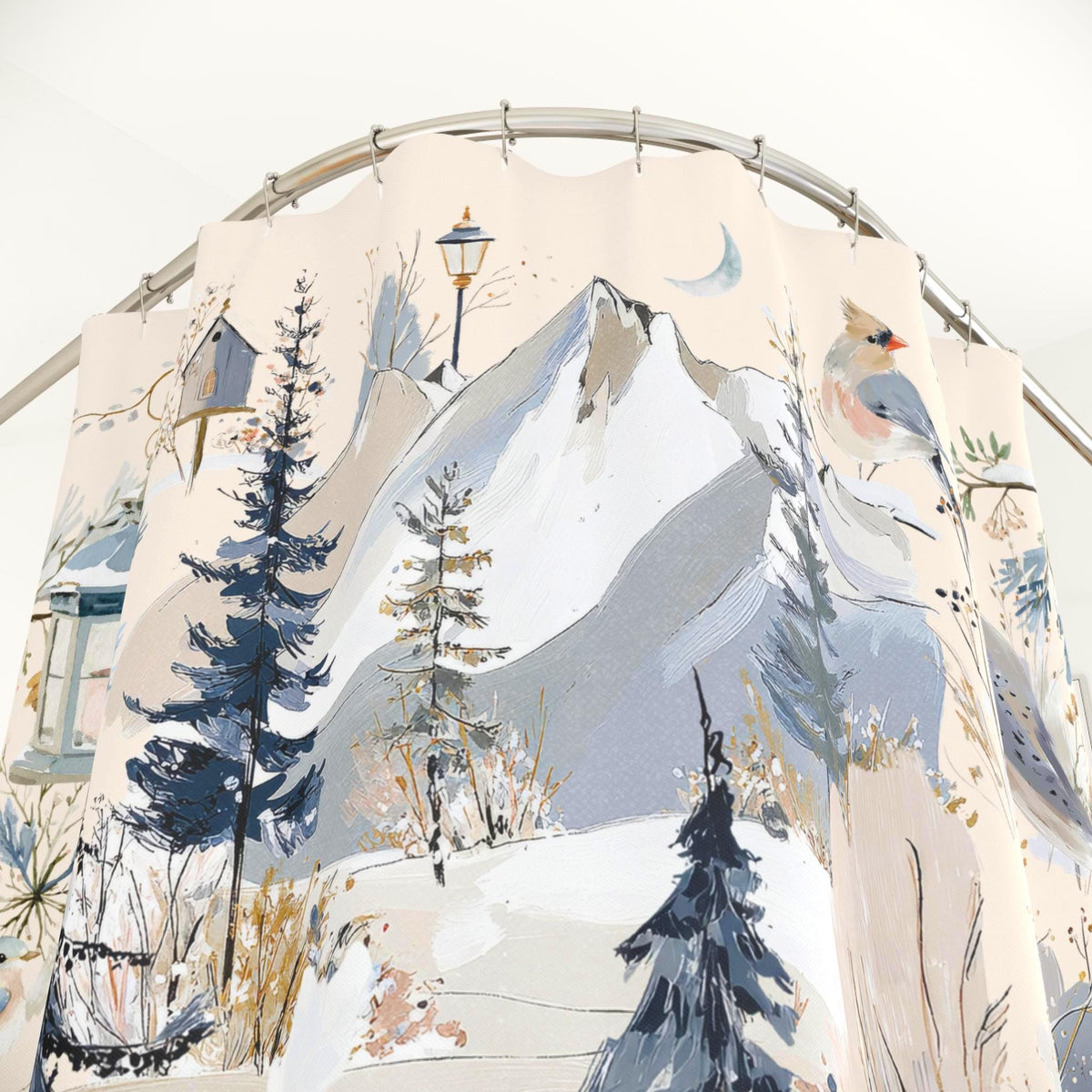 Winter Countryside Shower Curtain Etsy photo 4