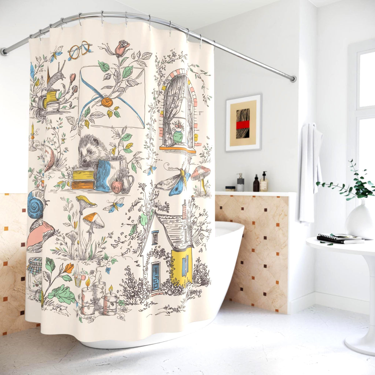 Whimsical Cottagecore Shower Curtain Etsy photo 2