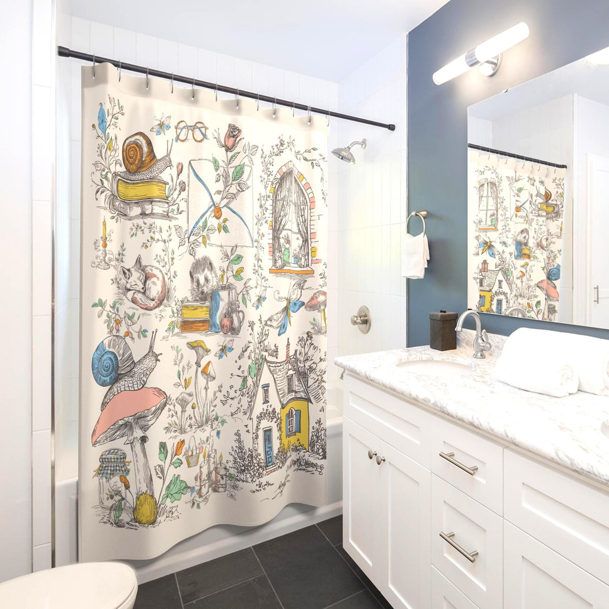 Whimsical Cottagecore Shower Curtain Etsy photo 4