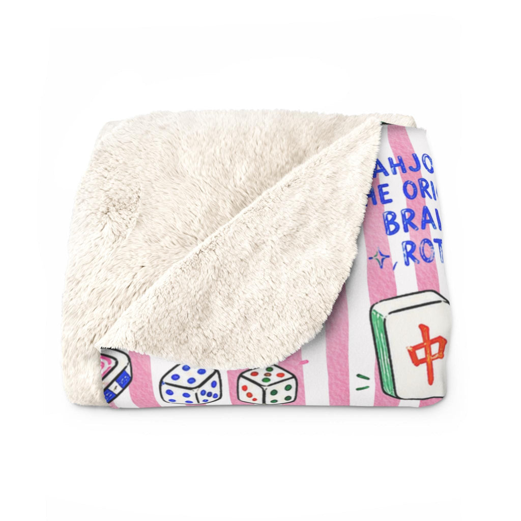 Personalized Mahjong Sherpa Blanket Etsy photo 3