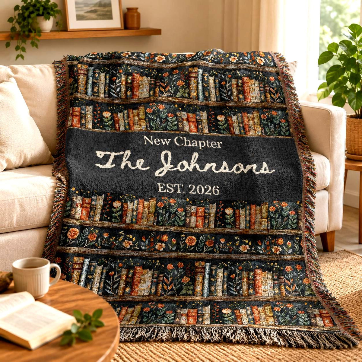 Personalized New Chapter Woven Blanket Etsy photo 1