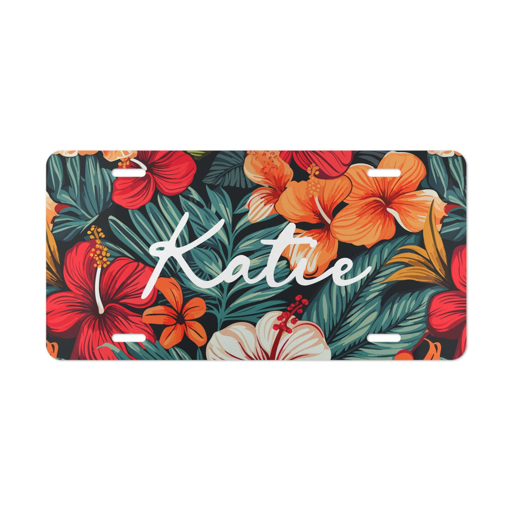 Personalized Tropical Hibiscus Vanity Plate Etsy photo 3