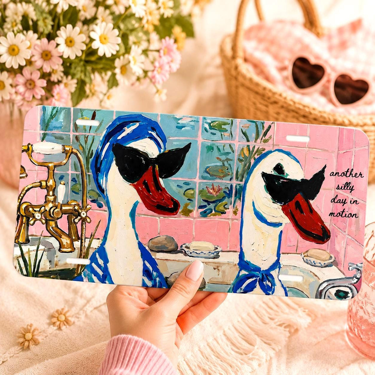 Personalized Spa Day Goose Vanity Plate Etsy photo 1